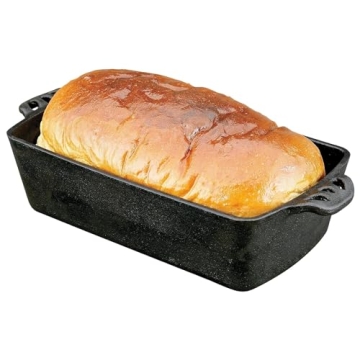 Camp Chef Home Seasoned Cast Iron Bread Pan for Perfect Loaves