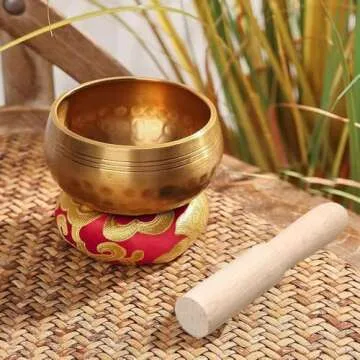 Tibetan Singing Bowl Set for Yoga Meditation Stress Relief