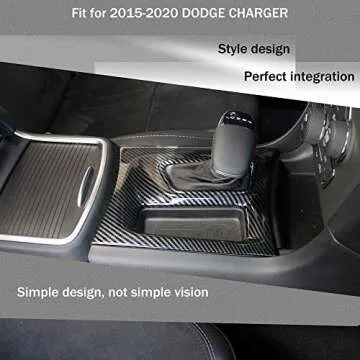 Crosselec Carbon Fiber Gear Shift Panel Trim for Dodge Charger 2015+
