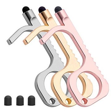 WINWANG No Touch Door Opener Tool Multifunctional Touchless Door Opener with Stylus Tool Button Push...