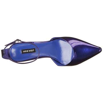Nine West Women's SHAPLY Pump, Purple Patent, 8.5