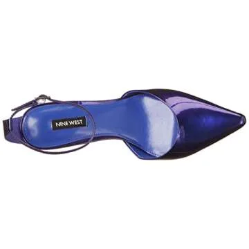 Nine West Women's SHAPLY Pump, Purple Patent, 8.5