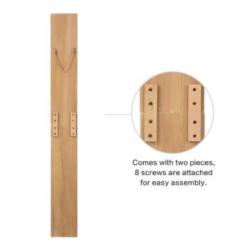 Glitzhome 60"H Christmas Blessing "Peace on Earth", Wooden Christmas Decorative Display Plaques for Porch Decorations, Xmas Hanging or Leaning Against Wall Sign for Front Door, Nativity Family Pattern