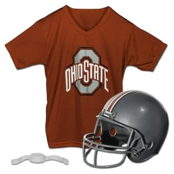 Franklin Sports Ohio State Buckeyes Kids College Football Uniform Set - Realistic Helmet, Jersey, Ch...