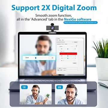 NexiGo N60 1080P Webcam with Microphone and Zoom Feature