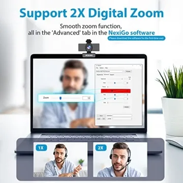 NexiGo N60 1080P Webcam with Microphone and Zoom Feature