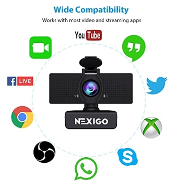 NexiGo N60 1080P Webcam with Microphone and Zoom Feature