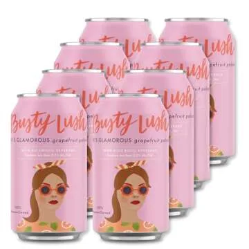 Busty Lush Non-Alcoholic Grapefruit Paloma in 8 Pack