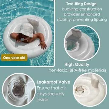 Ali+Oli Modern Baby Swim Seat for Pool Fun, 28"x8"