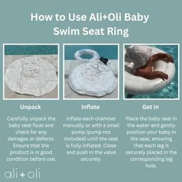 Ali+Oli Modern Baby Swim Seat for Pool Fun, 28"x8"