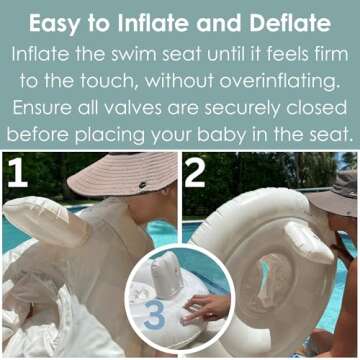 Ali+Oli Modern Baby Swim Seat for Pool Fun, 28"x8"