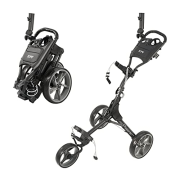 KVV 3 Wheel Golf Push Cart Lightweight and Collapsible