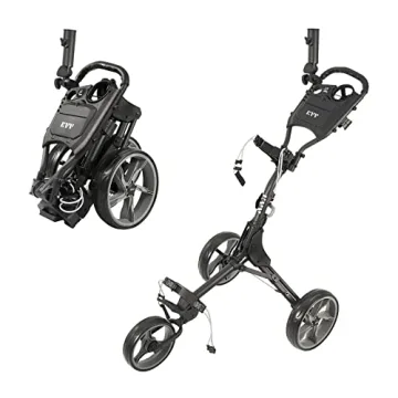 KVV 3 Wheel Golf Push Cart Lightweight and Collapsible
