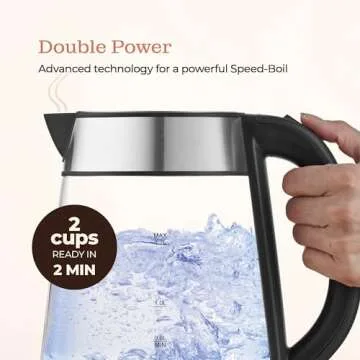 Speed-Boil Electric Kettle - 1.7L Water Boiler 1500W
