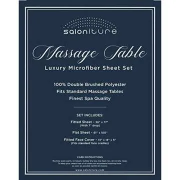 Saloniture 3-Piece Microfiber Massage Table Sheet Set - Premium Facial Bed Cover - Includes Flat and Fitted Sheets with Face Cradle Cover - Gray