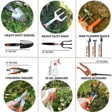 Scuddles Heavy Duty 12 Piece Garden Tools Set