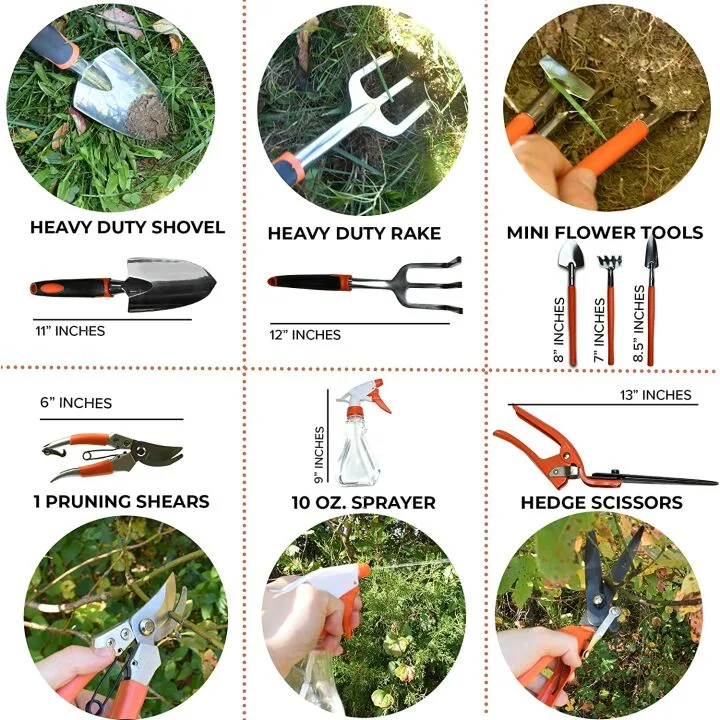 Scuddles Heavy Duty 12 Piece Garden Tools Set