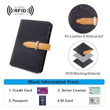 Deziliao Passport Wallet - RFID AirTag Travel Holder