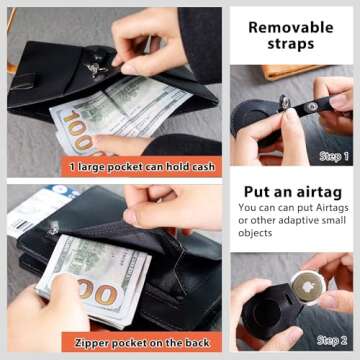 Deziliao Passport Wallet - RFID AirTag Travel Holder