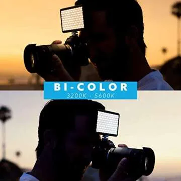 Lume Cube Bicolor Mountable LED Light for Professional DSLR Cameras, Adjustable Panel Mini,Intelligent LCD Display|Photo Video Lighting, Long Battery Life|Fits Sony,Nikon,Canon,Fuji,Panasonic(Panel 1)