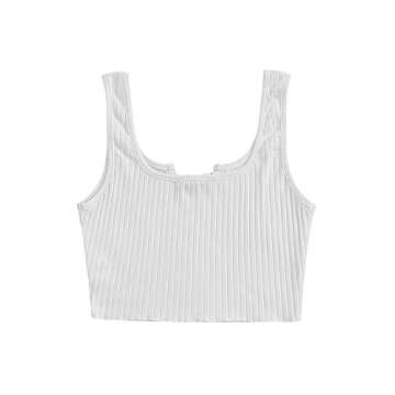 Verdusa Women's Casual Drop Shoulder Tie Front Cropped Teddy Sweatshirt White XL