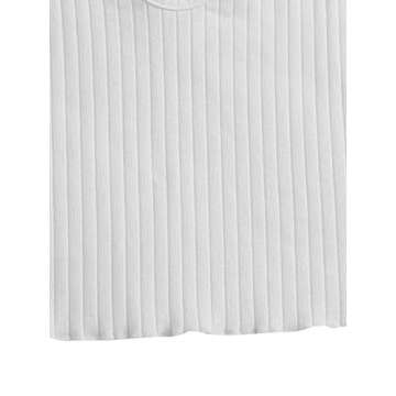 Verdusa Women's Casual Drop Shoulder Tie Front Cropped Teddy Sweatshirt White XL