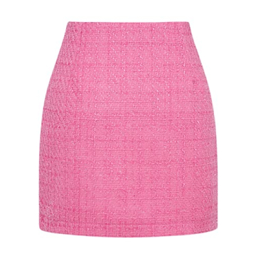 IDEALSANXUN Women's High Waist Wool Plaid Mini Skirt