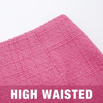 IDEALSANXUN Women's High Waist Wool Plaid Mini Skirt