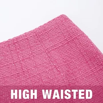 IDEALSANXUN Women's High Waist Wool Plaid Mini Skirt