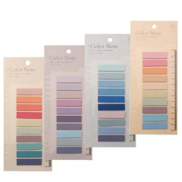 Potanro Sticky Tabs 800 Pcs - Colorful Translucent Annotation Tabs with Ruler