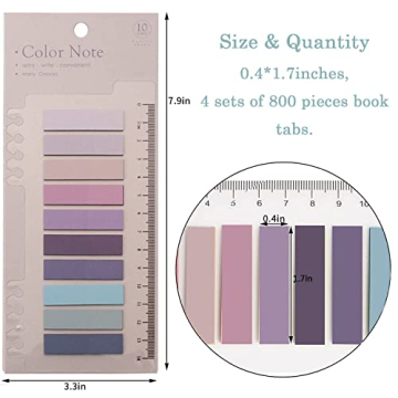Potanro Colorful Sticky Annotation Tabs - 800 Pcs, 40 Colors, Writable