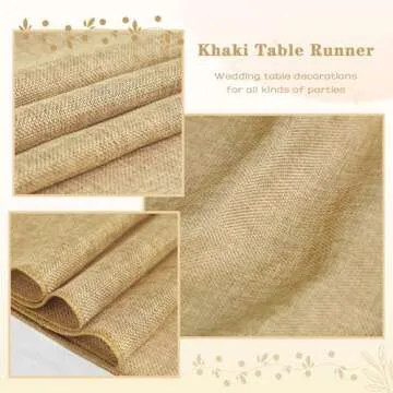 LuoluoHouse 2 Pack Burlap Table Runners 13x84 Inch Rustic Wedding Table Runner Jute Table Fabric Spring Outdoor Table Linens for Rustic Wedding Banquet Party Table Decorations