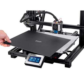 Monoprice MP10 3D Printer - Black with (300 x 300 mm) Magnetic Heated Build Plate, Resume Printing Function, Assisted Leveling, and Touch Screen
