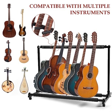 Multi Holder Folding Guitar Rack for Acoustic & Electric