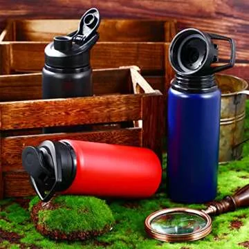 18 Pack 20 oz Reusable Aluminum Water Bottles Bulk Metal Sports Water Bottles Multipack for Gym Hiking Cycling Sports Outdoor