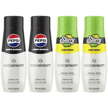 SodaStream® Pepsi® Starry® Zero Sugar Beverage Mix Variety Pack (440ml, Pack of 4)