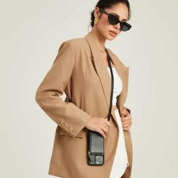 ZVE for iPhone 13 Pro Max Wallet Case, Card Holder Crossbody Phone Case for Women, Zipper Leather Purse with Wrist Strap, RFID Blocking Cover for iPhone 13 Pro Max (6.7 inch, 2021)- Black