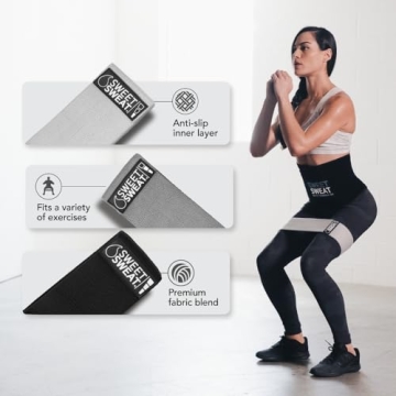 Sweet Sweat Hip Resistance Bands | Non-Slip Fabric Booty Bands