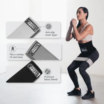 Sweet Sweat Hip Resistance Bands | Non-Slip Fabric Booty Bands