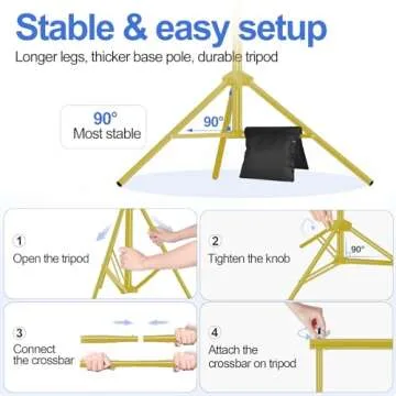 EMART 10x7ft Adjustable Backdrop Stand Kit for Events and Photography