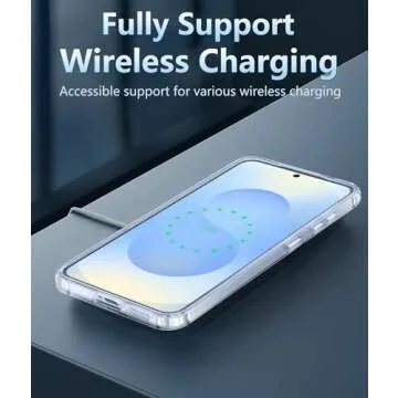 FNTCASE for Samsung Galaxy S25-Plus Case: Military Grade Drop Protection Anti Yellowing Cell Phone Cover - Rugged Shockproof Protective Bumper Transparent Cases(Clear)