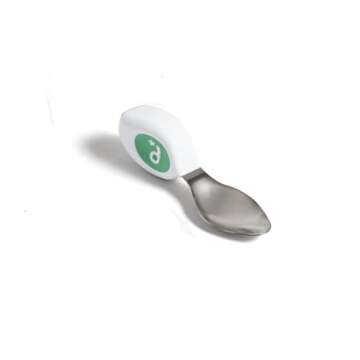 doddl Toddler Utensils, Ergonomic Fork Spoon and Knife Set for Self Feeding, Stainless Steel Silverware for 1-3 Year Olds, BPA Free, Dishwasher Safe (Aqua)