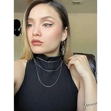 NAG.HC 925 Sterling Silver 0.8MM Box Chain Necklace for women - Available in 18K Gold or Silver or White Gold- Dainty&Thin&Strong &Add charm(16",silver)