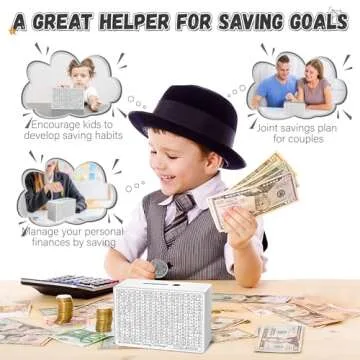 Gomyrod Wooden Savings Box with Counting Target for Goals