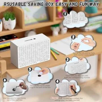 Gomyrod Wooden Savings Box with Counting Target for Goals