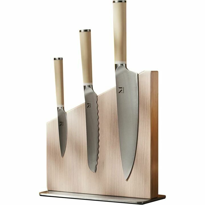 Stylish MATERIAL Knife Trio with Stand