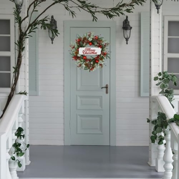 AMF0RESJ 20 Inch Custom Christmas Wreath for Decor