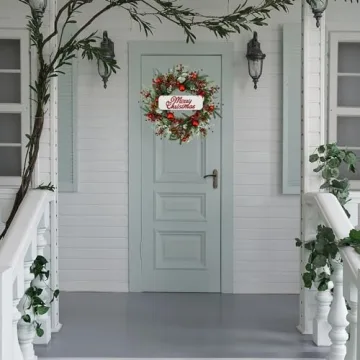 AMF0RESJ 20 Inch Custom Christmas Wreath for Decor