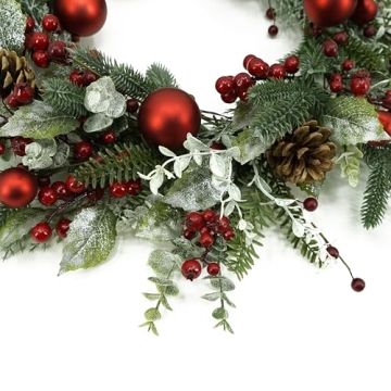 AMF0RESJ 20 Inch Custom Christmas Wreath for Decor