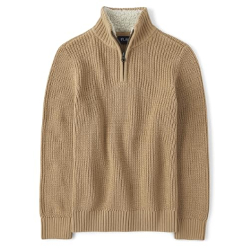 The Children's Place Boys' Cork Quarter Zip Sweater - Medium Size